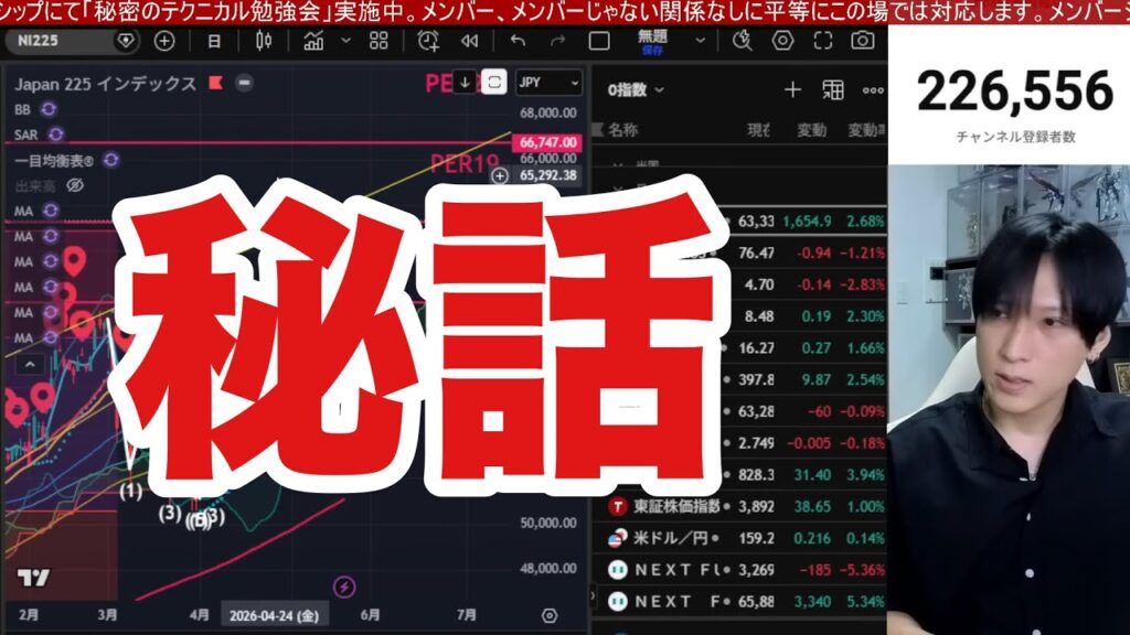 5/24 【チャンネル秘話話すで】億トレ爆増。日経平均がSBG爆騰で大幅高。日本株、AI半導体株急騰から○○が節目⁉バリュー株シフト加速か⁉ドル円159円。米国株、ナスダック上昇。仮想通貨BTC軟調 5/24 【チャンネル秘話話すで】億トレ爆増。日経平均がSBG爆騰で大幅高。日本株、AI半導体株急騰から○○が節目⁉バリュー株シフト加速か⁉ドル円159円。米国株、ナスダック上昇。仮想通貨BTC軟調
