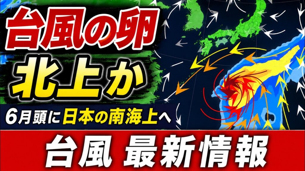 【北上か】台風の卵　6月頭に日本の南海上へ　最新の見通し｜台風情報 #マニアック天気 #台風6号 #台風