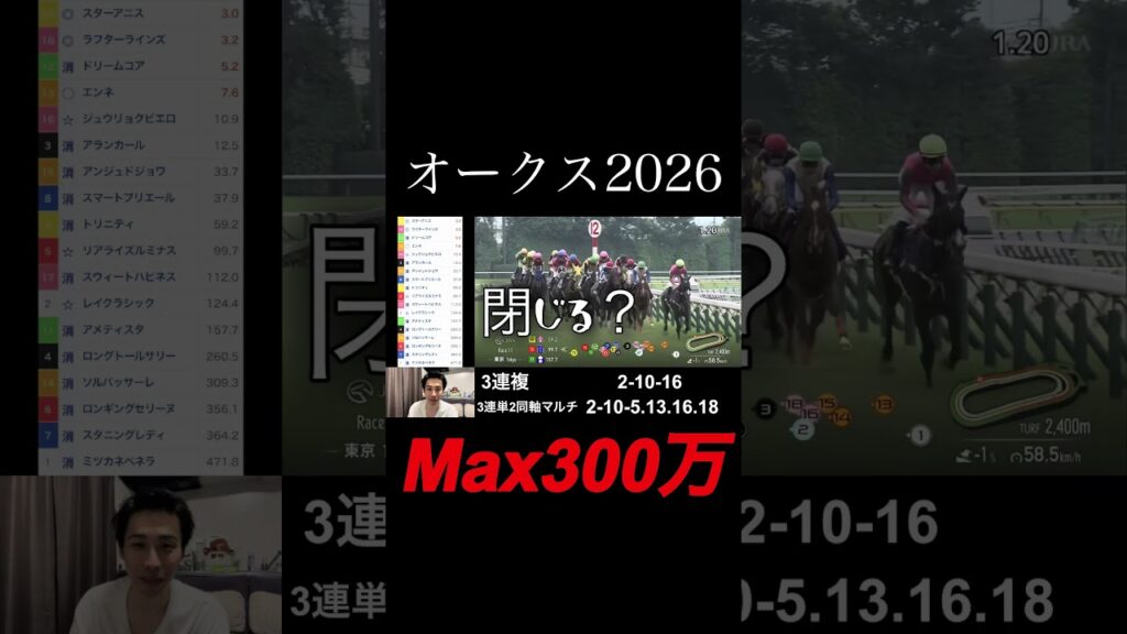 オークス2026#競馬 #競馬予想 #オークス #ジュウリョクピエロ