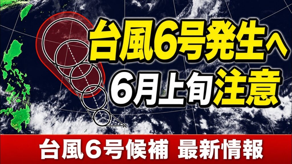 【台風6号候補】日本の南へ北上　6月上旬は動向注意｜台風情報 #台風6号 #台風