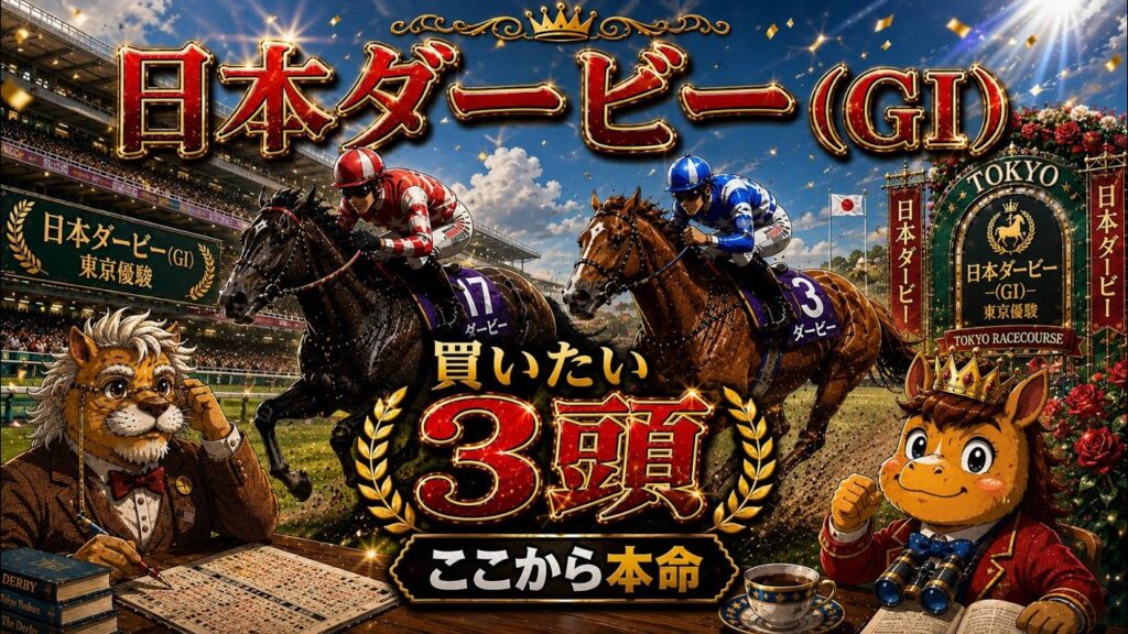 【競馬予想🏇】厳選‼️GⅠ日本ダービー2026🏆「買いたい3頭🥇✨」オークス三連複🎯新潟大賞典◎グランディア🥇京王杯SC馬連＆三連複🎯744倍🎊軸選びは安定してきています