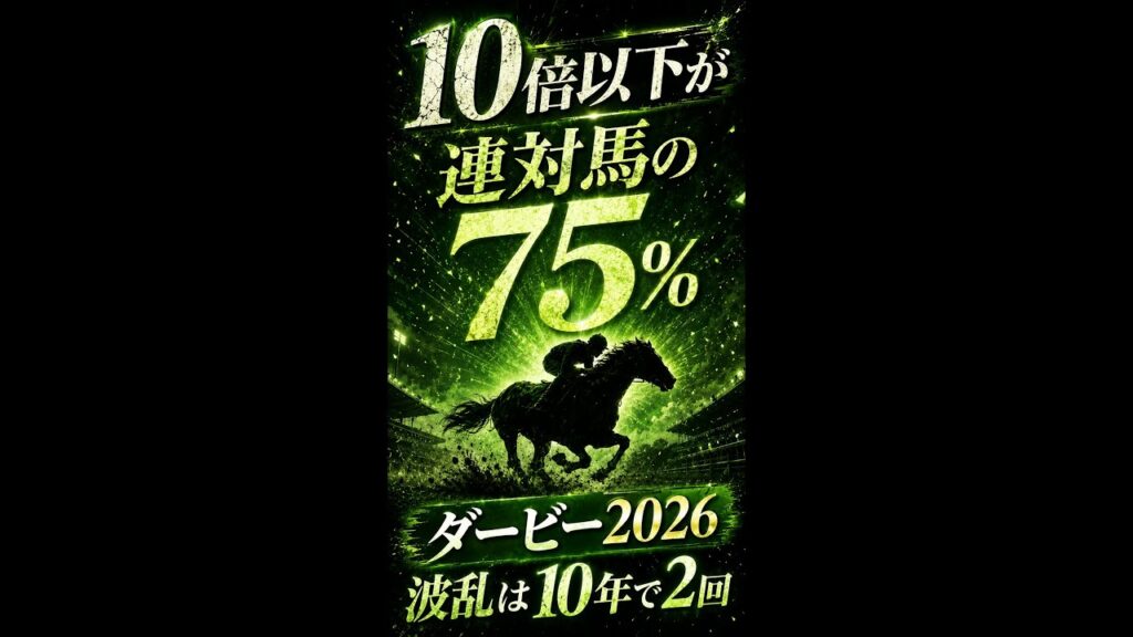 【ダービー2026】馬券に絡む馬の75%が10倍以下のデータ #shorts #競馬