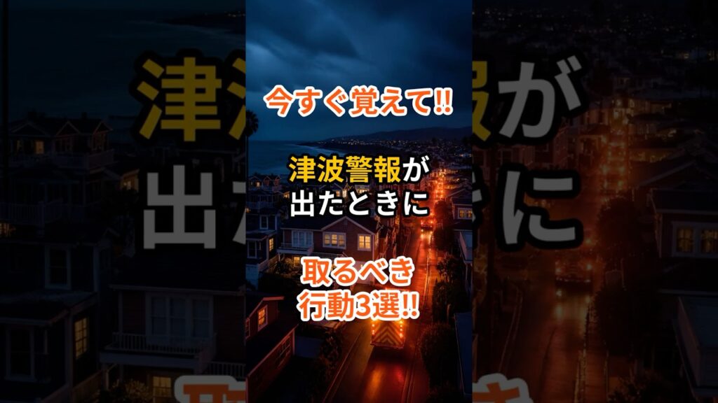 今すぐ覚えて！津波警報が出たとき取るべき行動3選 #防災 #災害 #津波 #命を守る #shorts