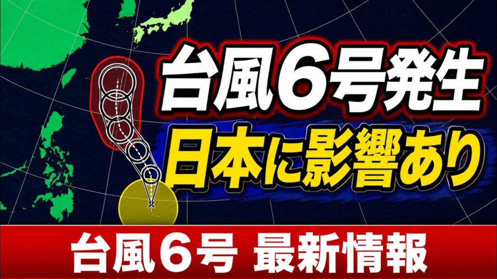 【台風6号発生】6月1日前後に南西諸島へ接近か　2〜4日は本州方面も影響注意｜台風情報 #台風6号 #台風