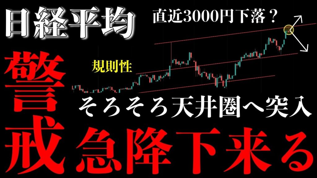 ⚠️日経平均“急降下警戒”。そろそろ天井…危険シナリオを解説【Nikkei225分析】