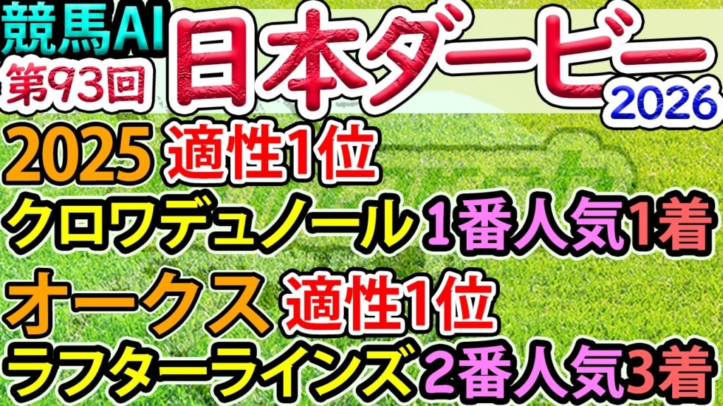 競馬AI【ダービー2026】完全オリジナルデータ・ラップ解析とAI分析模倣シート【ヨルゲンセンの競馬】 競馬AI【ダービー2026】完全オリジナルデータ・ラップ解析とAI分析模倣シート【ヨルゲンセンの競馬】