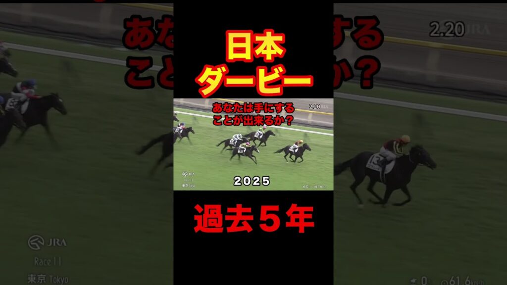 日本ダービー 過去5年