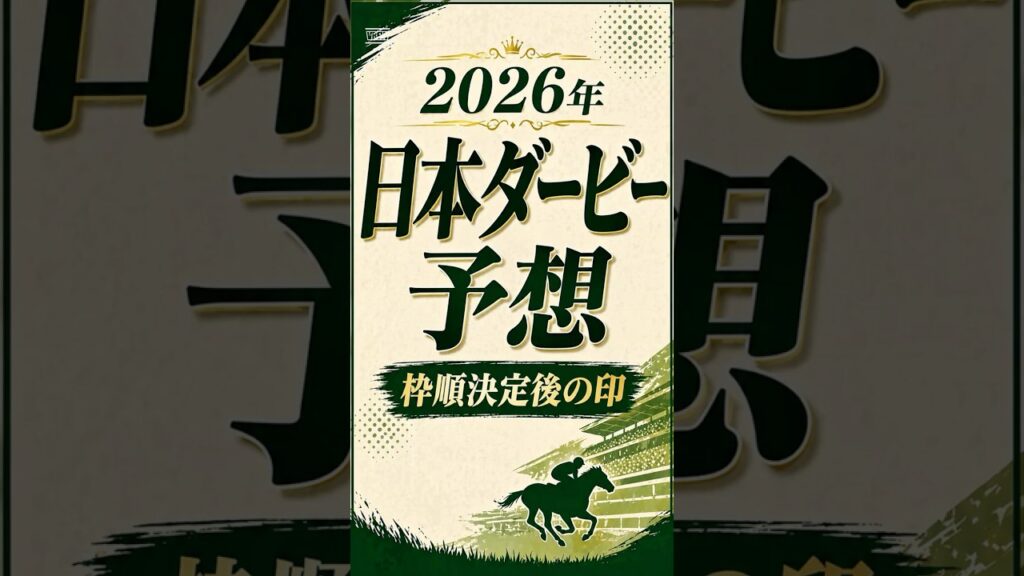 【2026年 日本ダービー予想】枠順決定後の最終印#日本ダービー #日本ダービー予想 #東京優駿 #競馬予想 #JRA