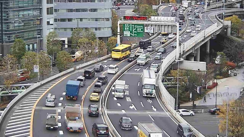 【LIVE】首都高 都心環状線 竹橋JCT付近 ライブカメラ/Tokyo highway Live Camera  2026/05/29 00:25～