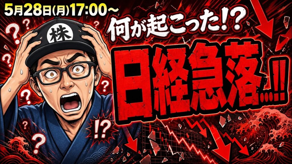 【2026/5/28(木)17:00～】何が起きた!?日本株急落 ― 富士通の中経も出たらしいよ