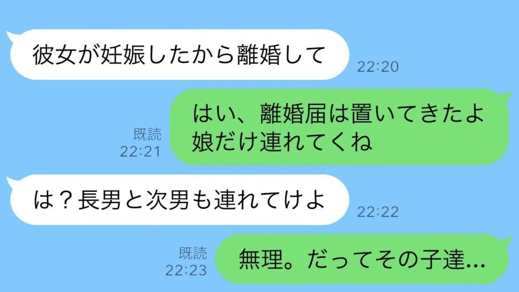 若い愛人を妊娠させた夫が突然の離婚宣言→「長男と次男も引き取れ！」と言われ真実を明かした瞬間、夫が凍りつき…