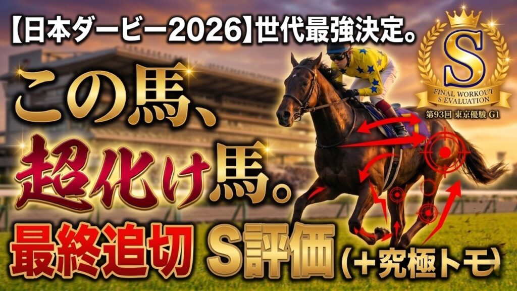🎯【日本ダービー2026】最終追い切りS評価！究極の氣で覚醒した「超化け馬」はこれだ！