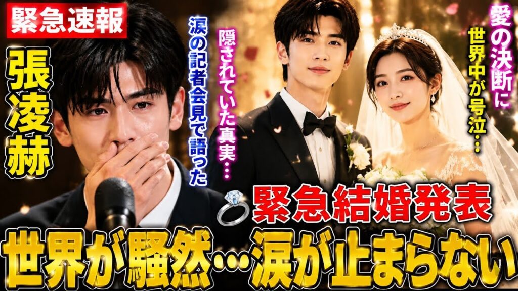 💔【緊急結婚発表】張凌赫、涙の記者会見で明かした“愛の決断”に世界中が号泣…隠されていた真実とは😭💍🌧️