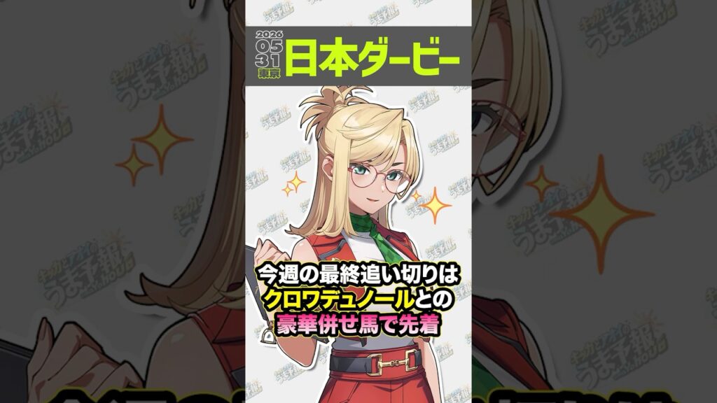 【日本ダービー】注目2頭🐎穴候補は皐月賞大敗→東京替わりで一変期待のアノ馬‼️ #競馬予想 #日本ダービー #日本ダービー2026 #東京優駿