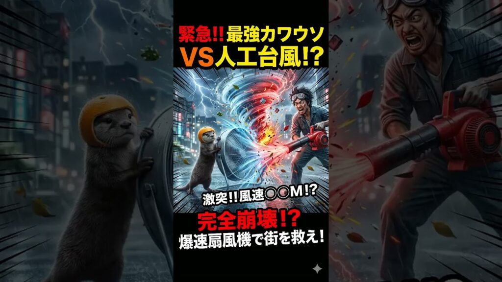 【放送事故】台風中継に乱入した謎のおじさんvsカワウソの結末がヤバすぎた #おもしろ動画 #カワウソ #放送事故