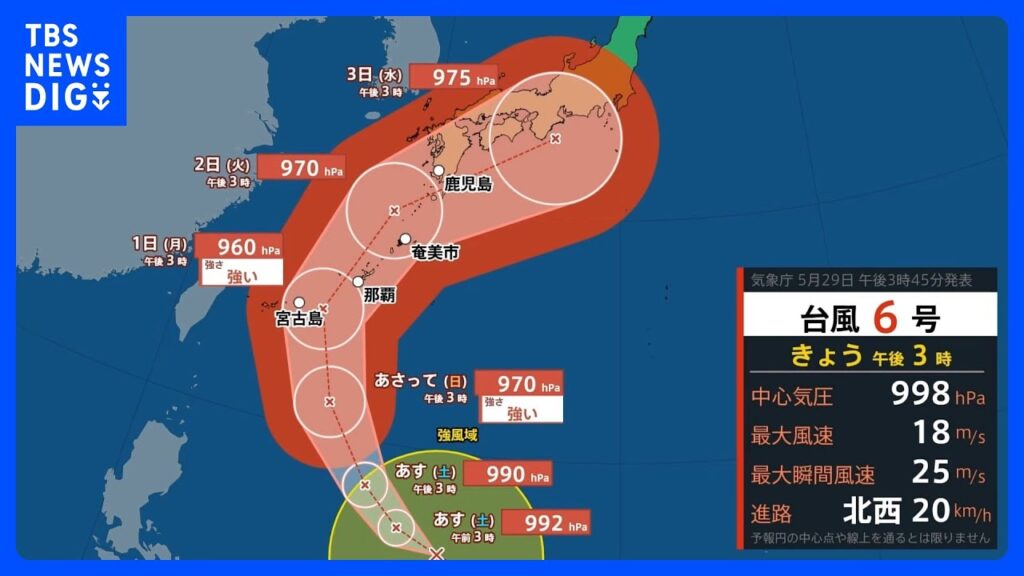 【週末の天気】ほぼ全国的に晴れ 東京など30℃以上の真夏日続出 猛暑日に迫る所も 台風6号は週明けに沖縄・奄美を直撃か|TBS NEWS DIG 【週末の天気】ほぼ全国的に晴れ 東京など30℃以上の真夏日続出 猛暑日に迫る所も 台風6号は週明けに沖縄・奄美を直撃か|TBS NEWS DIG