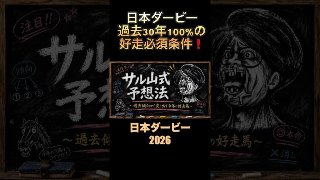 日本ダービー過去30年の好走傾向はコレだ❗️#日本ダービー2026 #東京優駿 #過去10年 #競馬予想