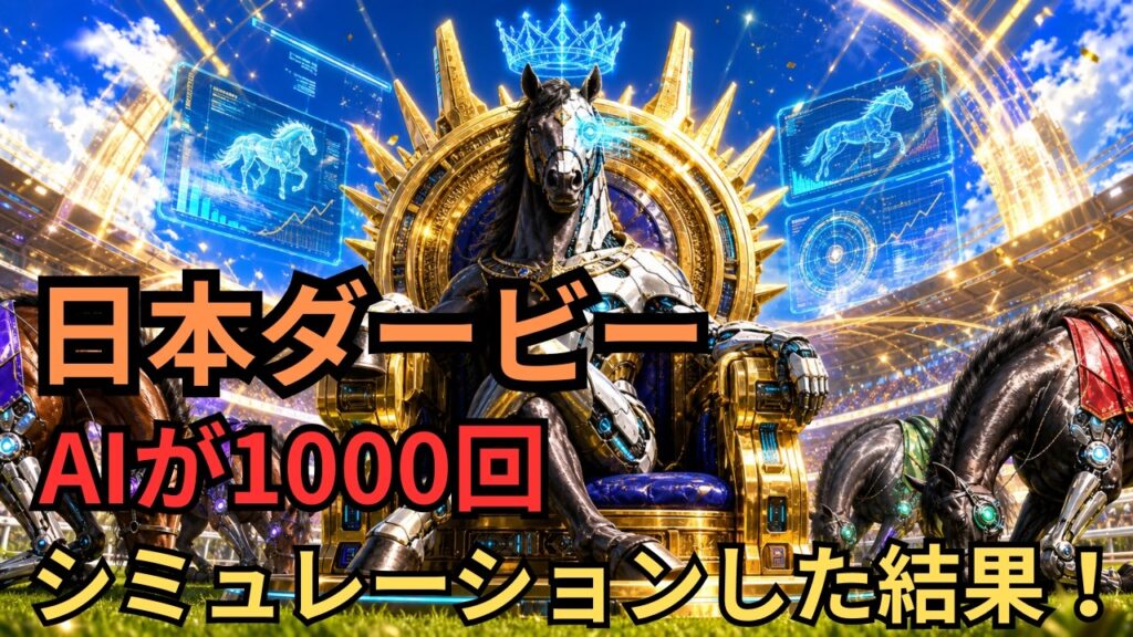 【日本ダービー2026 予想】AIが1000回シミュレーションした結果！Top5を映像化！！！