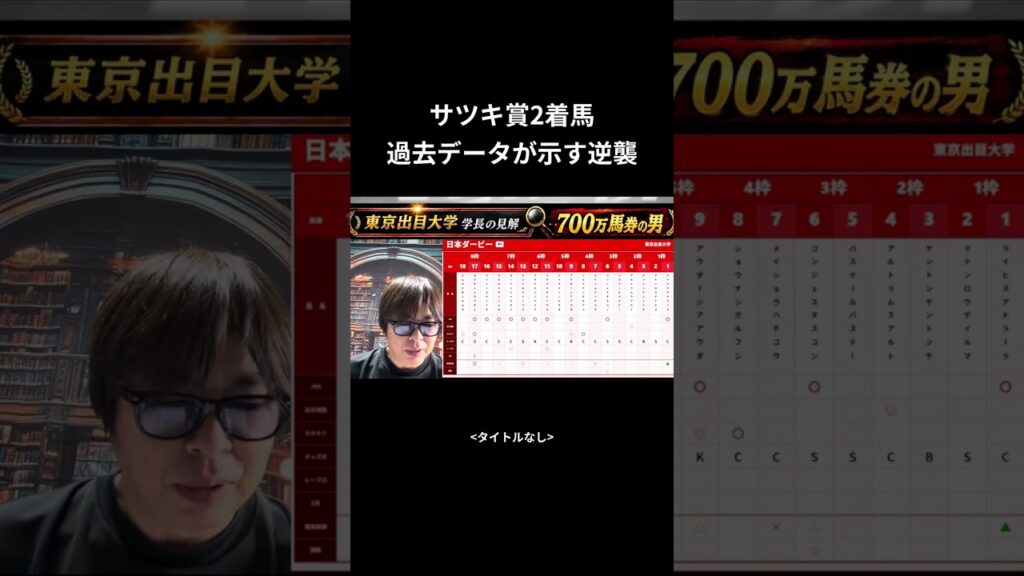 当日のレーシングプログラム・皐月賞2着馬 過去データが示す逆襲