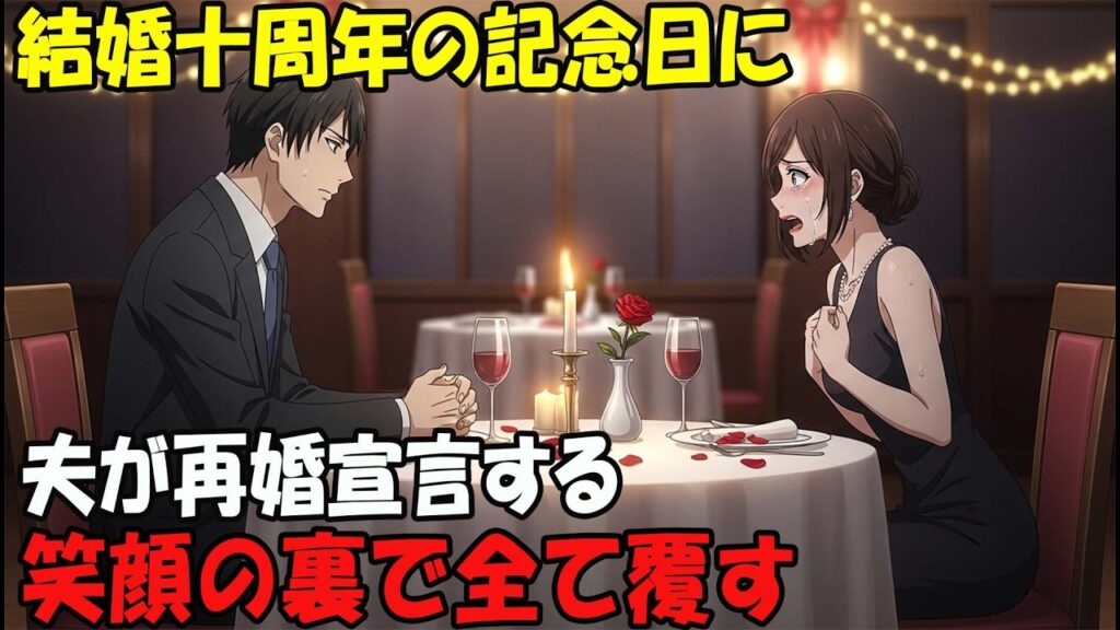 【アニメ】10年目の結婚記念日に夫が「元カノと再婚するからこの家から出て行け!」私「え…?出て行くのはあなただけど?」1週間後、予想外の展開にw
