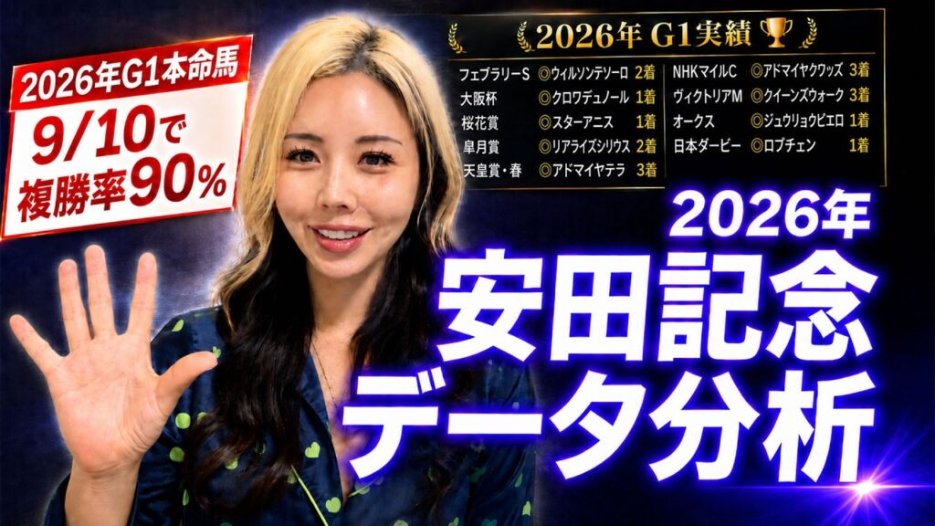 【2026安田記念データ分析】今年のG1は9/10で馬券内！超難解な大混戦レースで本当に買うべき「神データ該当馬」とは？【競馬予想】