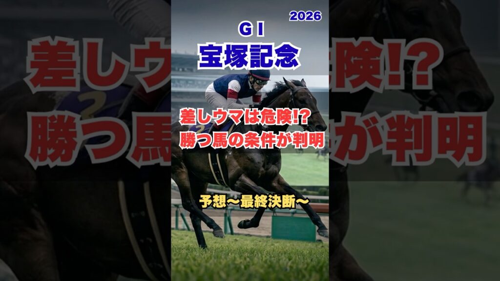 【宝塚記念2026】4角10番手以下は0勝！？知らないと危険なデータ #宝塚記念 #宝塚記念2026 #競馬 #競馬予想 #G1 #阪神競馬場 #競馬データ #競馬分析