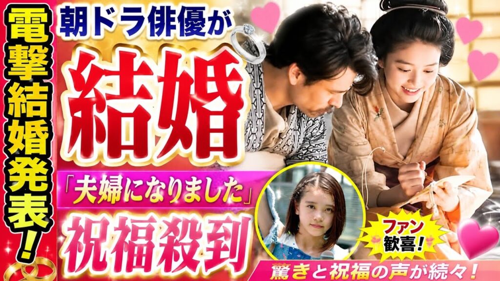 🔥【祝福殺到】朝ドラ俳優が電撃結婚発表💍✨「夫婦になりました」にファン歓喜！🎉 | Morning Drama Japan
