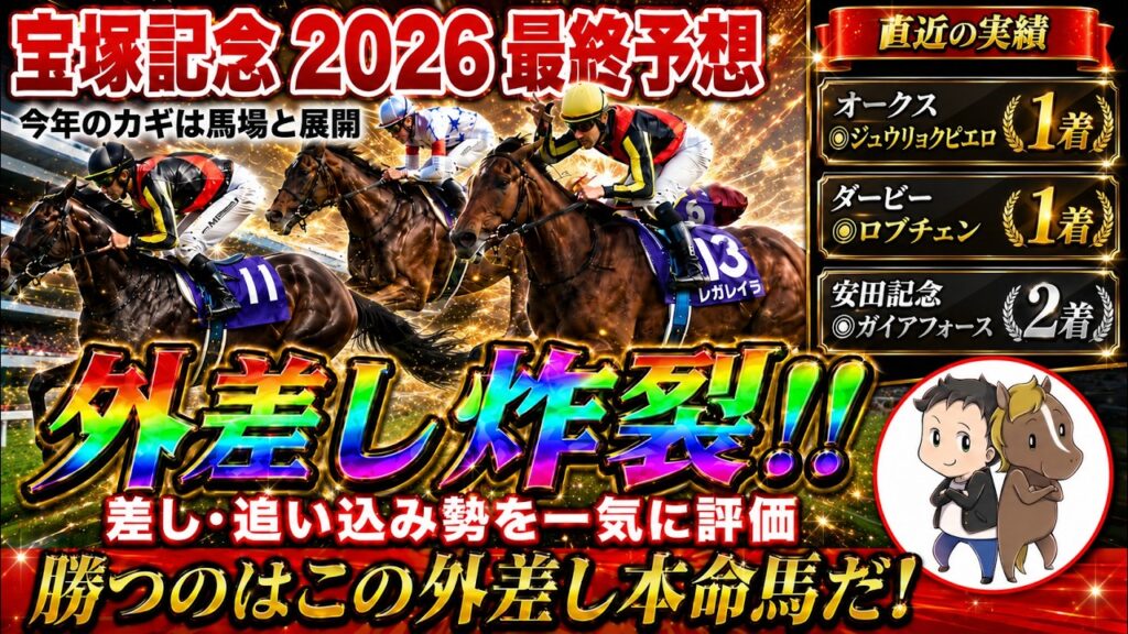 【宝塚記念2026予想】G1 3戦連続的中の本命◎、春G1を締める1頭はこれ