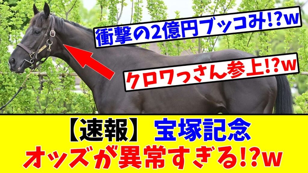 【宝塚記念】【速報】発売直後オッズが異常すぎる!?w
