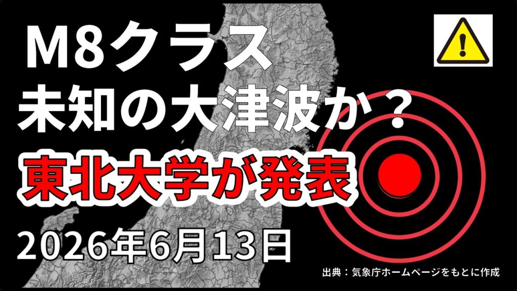 【速報】未知のM８クラス巨大地震と大津波が800年前に発生か？分かりやすく解説します！