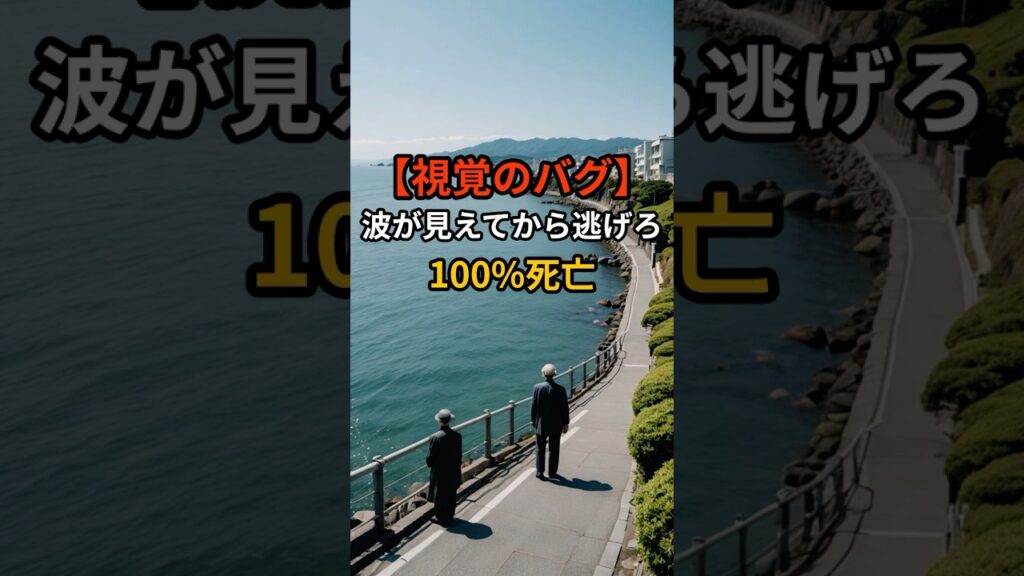 【津波の錯覚】視覚のバグ#防災 #地震対策 #Shorts