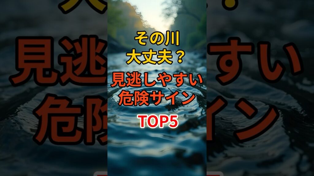 その川大丈夫？見逃しやすい危険サインTOP5 #備蓄品#防災#地震#津波#緊急事態#熱中症