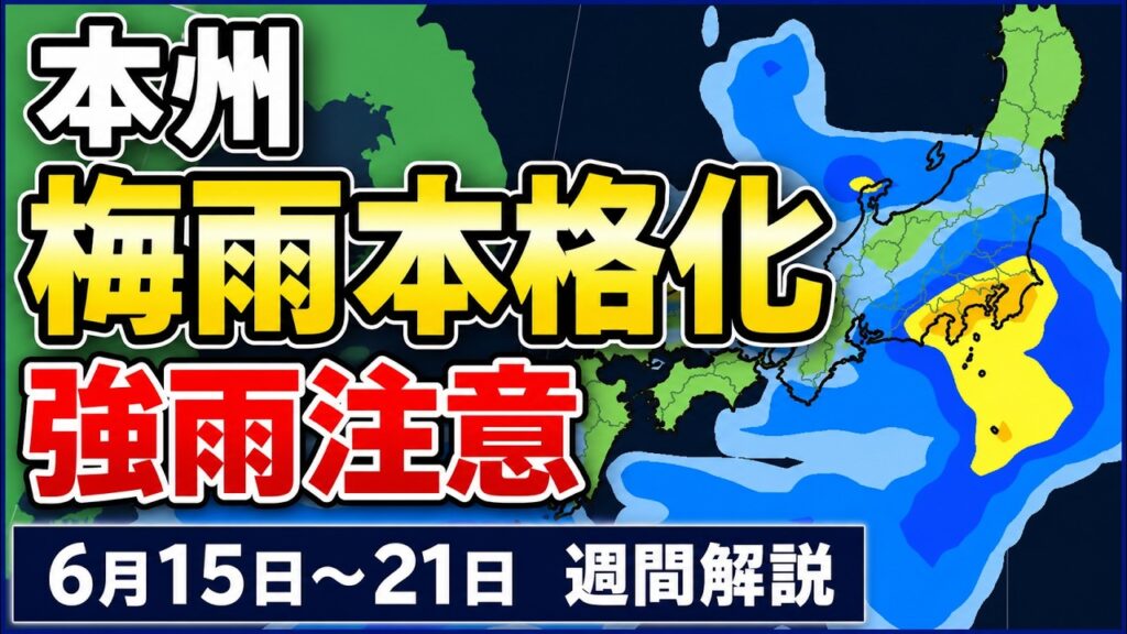 【前線北上】今週は本州の梅雨本格化　沖縄は梅雨明けへ｜週間解説 #マニアック天気 #梅雨 #梅雨 梅雨前線