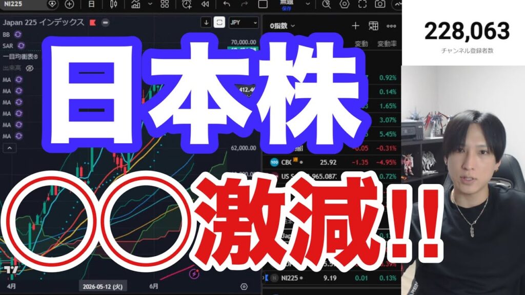 【日本株需給チェック‼信用害が激減‼】日経平均７万突破で利食い先行。AI関連、半導体株相場続く。日銀利上げもドル円160円。原油価格急落。スペースX急騰。米国株、ナスダック最高値。仮想通貨BTC反発