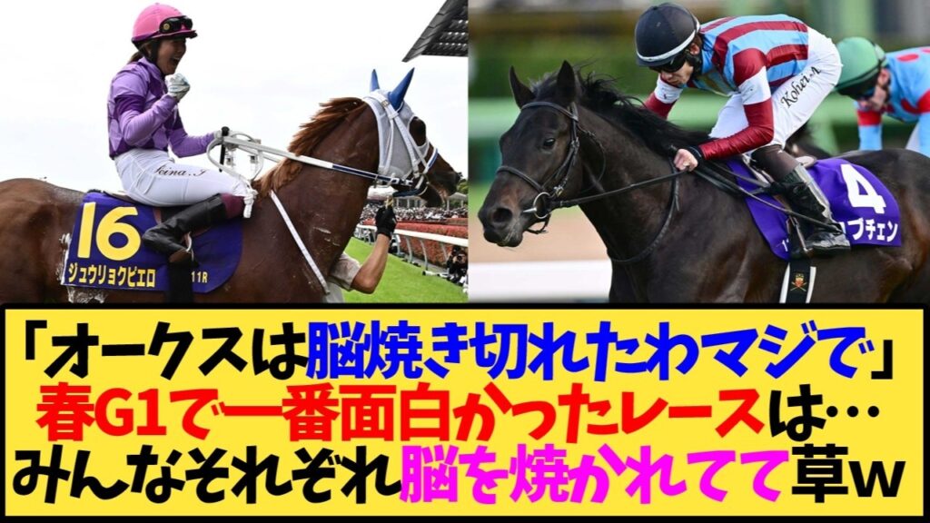 【春G1】ジュウリョクピエロのオークス、メイショウタバルの宝塚記念…2026年上半期ベストレースはどれ？競馬ファンの答えが割れすぎてるwww【競馬】
