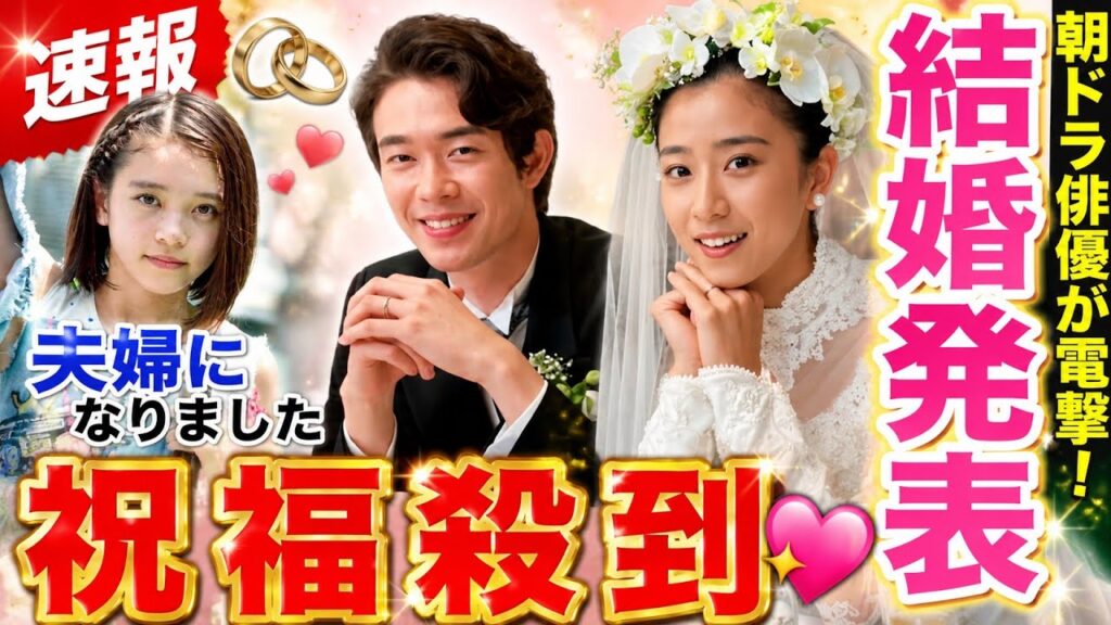 🎉💍【速報】朝ドラ俳優が電撃結婚発表！「夫婦になりました」報告に祝福殺到😭✨