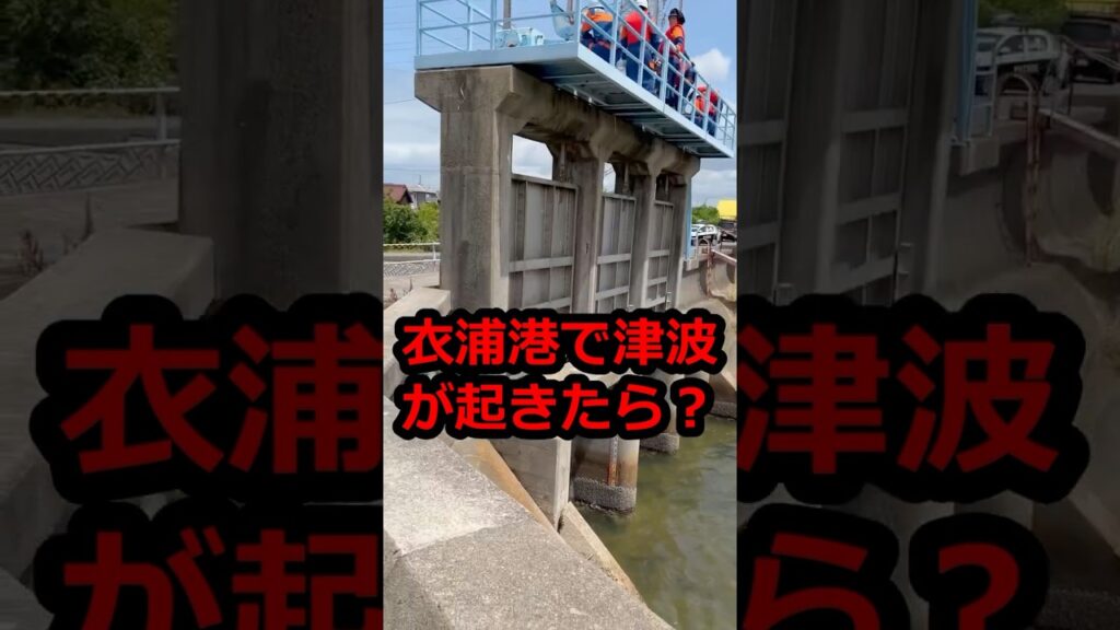 衣浦港で津波が起きたら？南海トラフに備えた武豊町消防団の水門操作点検#武豊町 #武豊町消防団 #南海トラフ #水門点検 #津波対策　#shorts