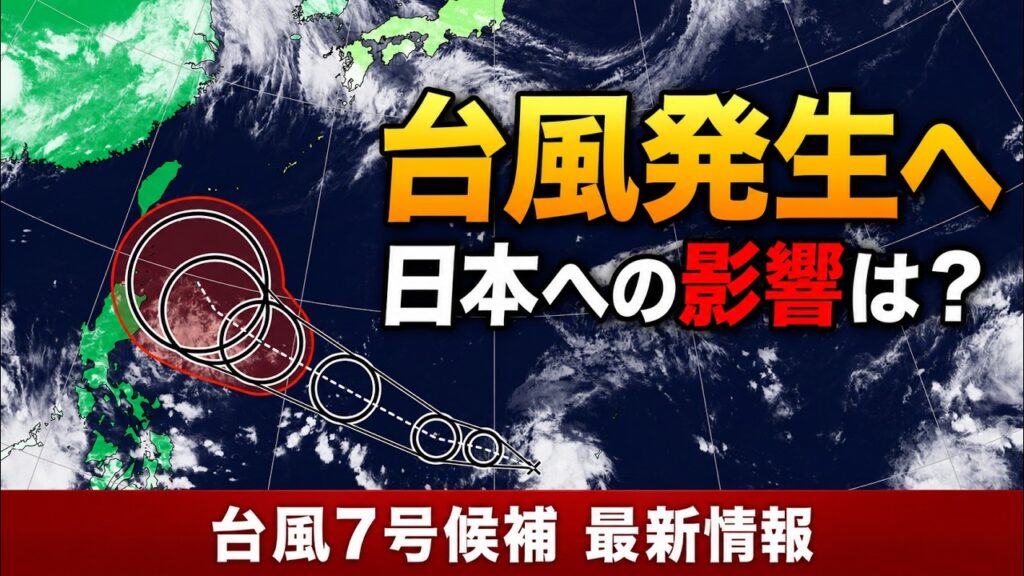 【台風7号候補】強い勢力まで発達へ　日本への影響は？　次々と発生の可能性も｜台風情報 #台風 #台風7号 #マニアック天気