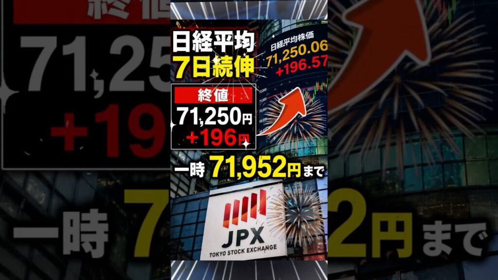 【日本株異変】日経7連騰も急失速…次どうなる？⚠️