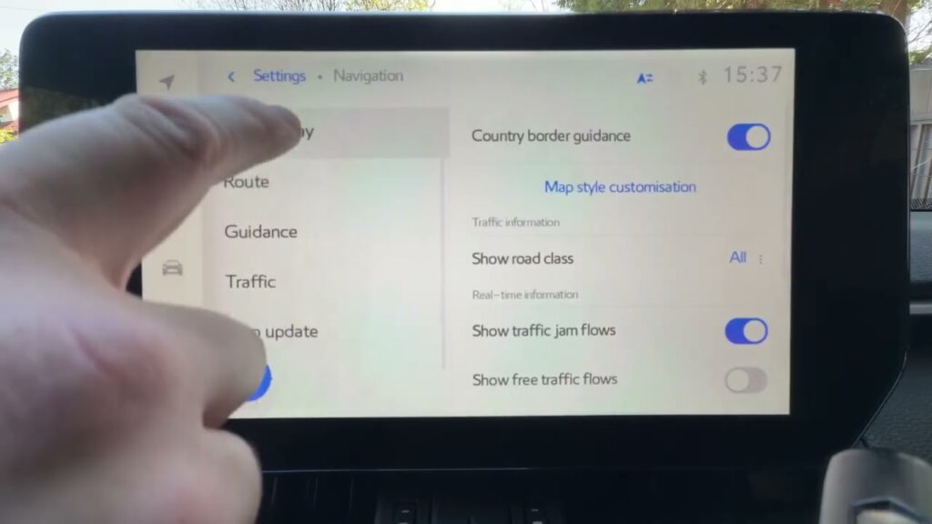 Suzuki Acrossで渋滞情報(Traffic Jam Info)を有効にする方法 Suzuki Acrossで渋滞情報(Traffic Jam Info)を有効にする方法