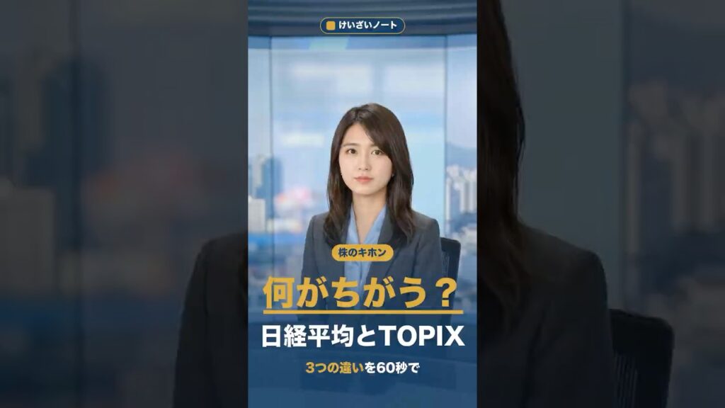 日経平均とTOPIXって何がちがう？3つのポイントで解説｜けいざいノート #shorts