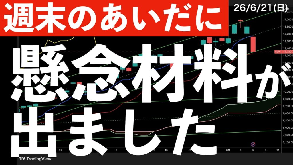 【週末の間に】懸念材料が！株価の反応は？　#米国株 #日経平均 #sp500 #soxl #nvda