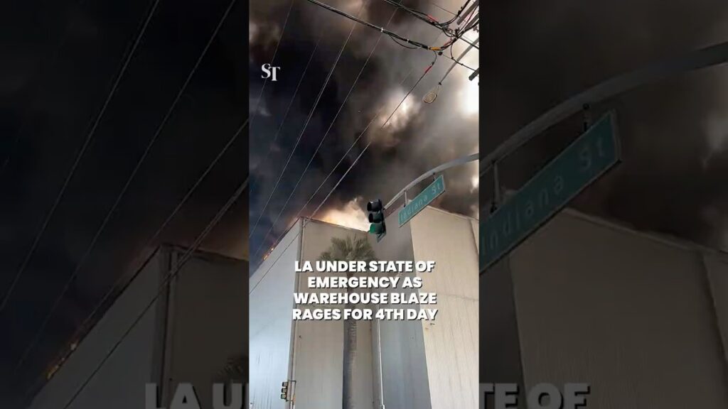 LA under state of emergency as warehouse blaze rages for 4th day