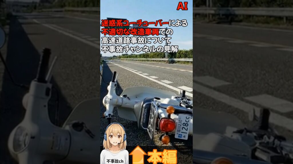 不適切な改造車両での高速道路事故について、不事故チャンネルの見解 #shorts