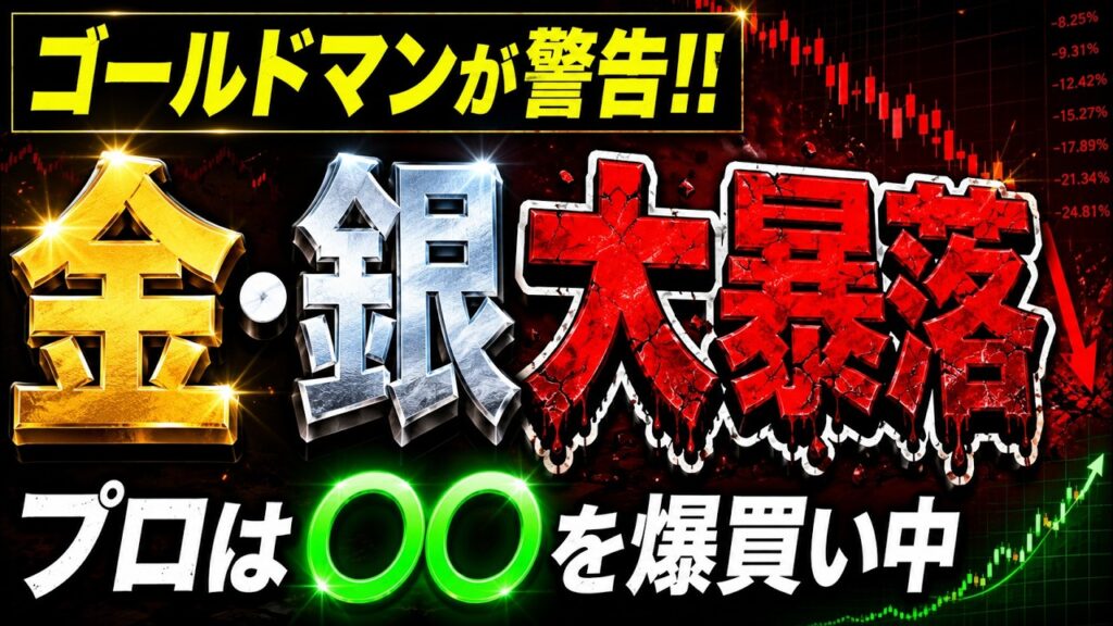 【緊急事態】金・銀が急落！ゴールドマンサックスの恐ろしい予測と、プロが今こっそり買っているモノ！