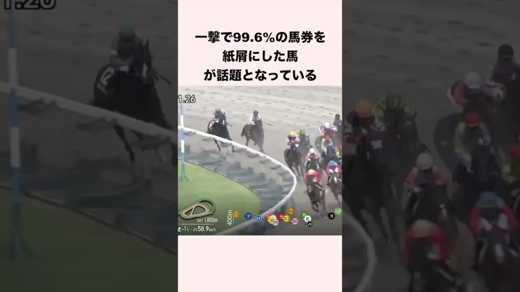 一撃で99.6%の馬券を紙屑にした馬が話題となっている #競馬 #競馬予想 #shorts