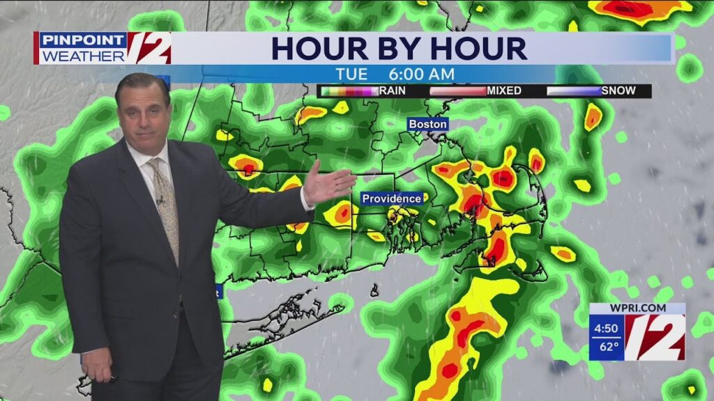 WPRI 12 Weather Forecast for 6/22/26:  Showers develop today