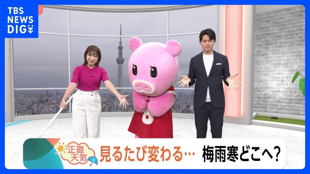 【6月23日 関東の天気】見るたび変わる…梅雨寒どこへ？｜TBS NEWS DIG