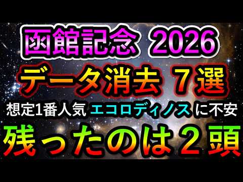 函館記念2026 【消去データ7選】　想定1番人気エコロディノスに不安データ　最後まで残ったのは2頭のみ