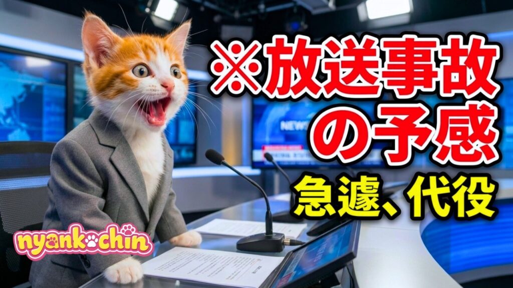【放送事故】お金がなくてADのバイトに行ったら、とんでもない事になりました……AI猫にゃんこちん